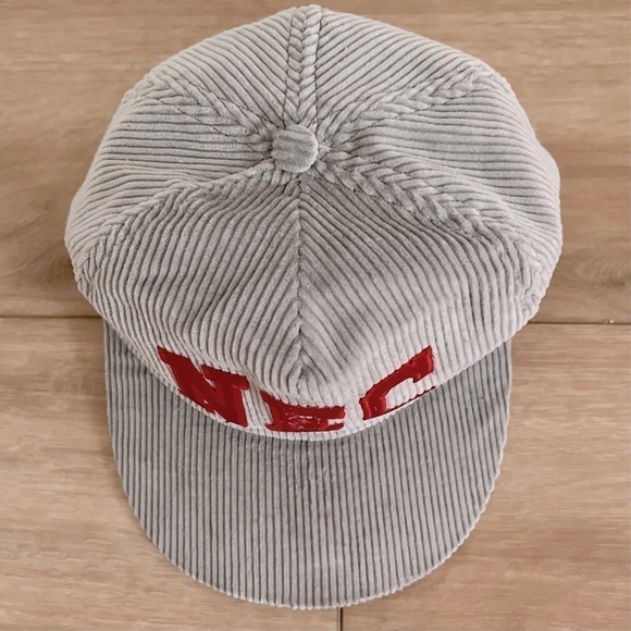 Vintage Grey Corduroy NEC New England College SnapBack Hat - Picture 2 of 10